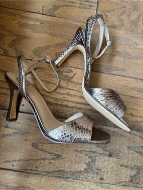 BNIB WOMENS 9.5M I. MILLER OPEN TOE STILETTO WITH ANKLE STRAP SHOES